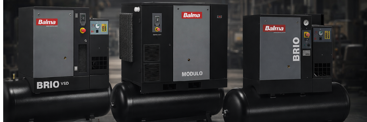 Jämförelse av Balma skruvkompressorer – Brio och Modulo