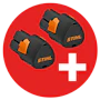 Stihl Dubbla AS2 Batterier på köpet